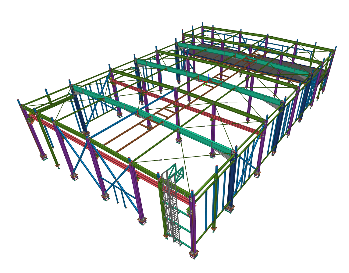 CRANE-HALL · structural colour-coded layout